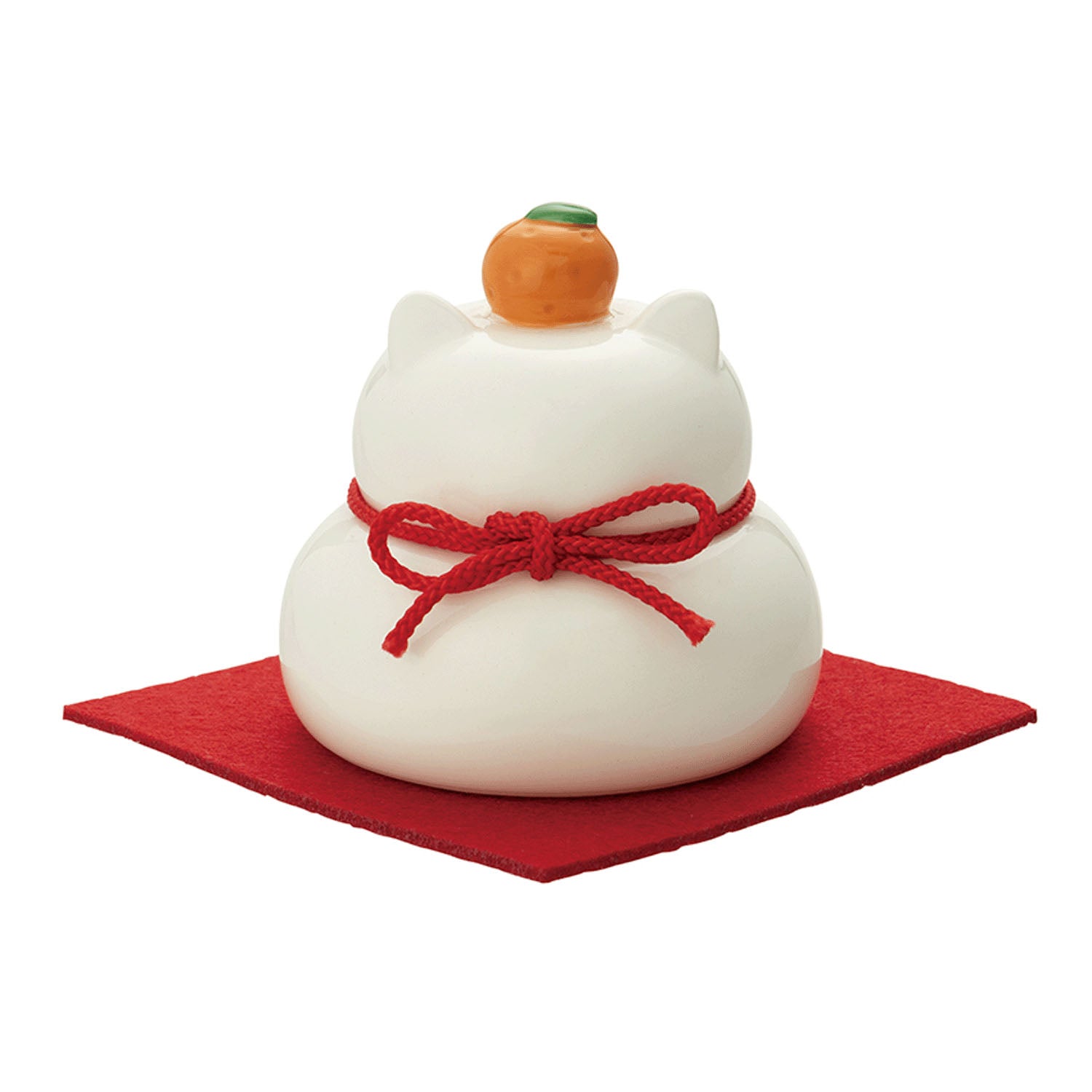 陶器の猫鏡餅 S – 鎌倉ねこサロン オンラインストア