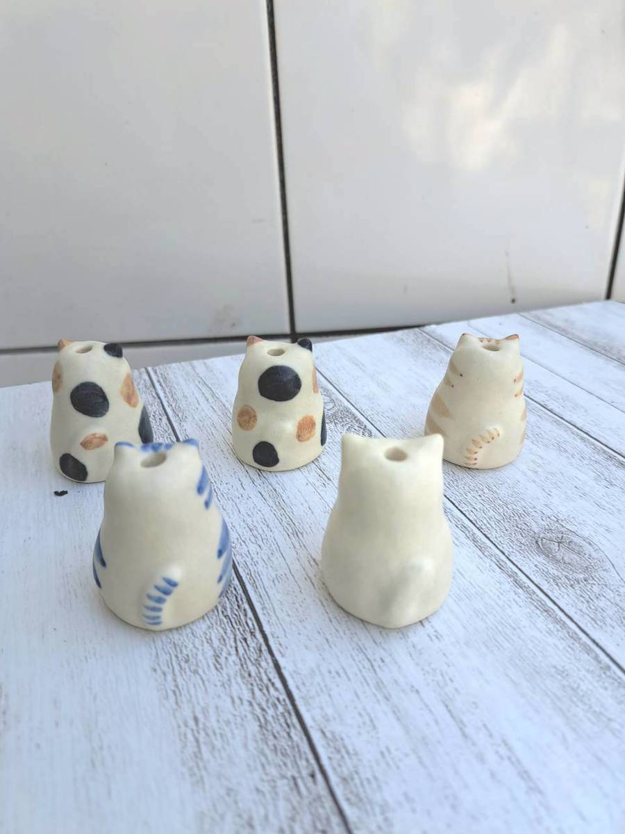 AKANE's Pottery ねこの一輪挿し(小サイズ)