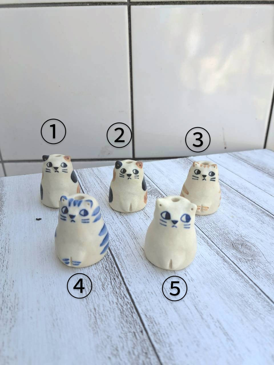 AKANE's Pottery ねこの一輪挿し(小サイズ)