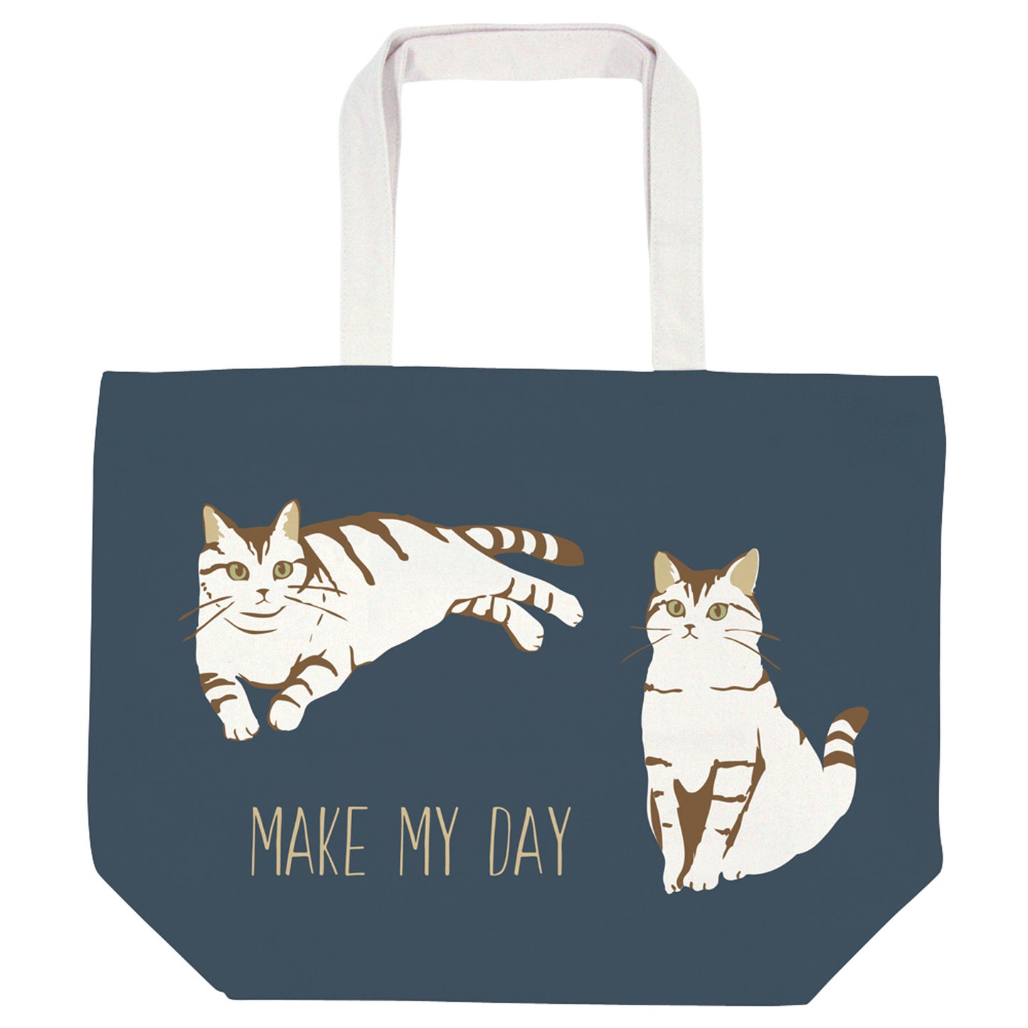 横型トートバッグ チャチャ/ネイビー