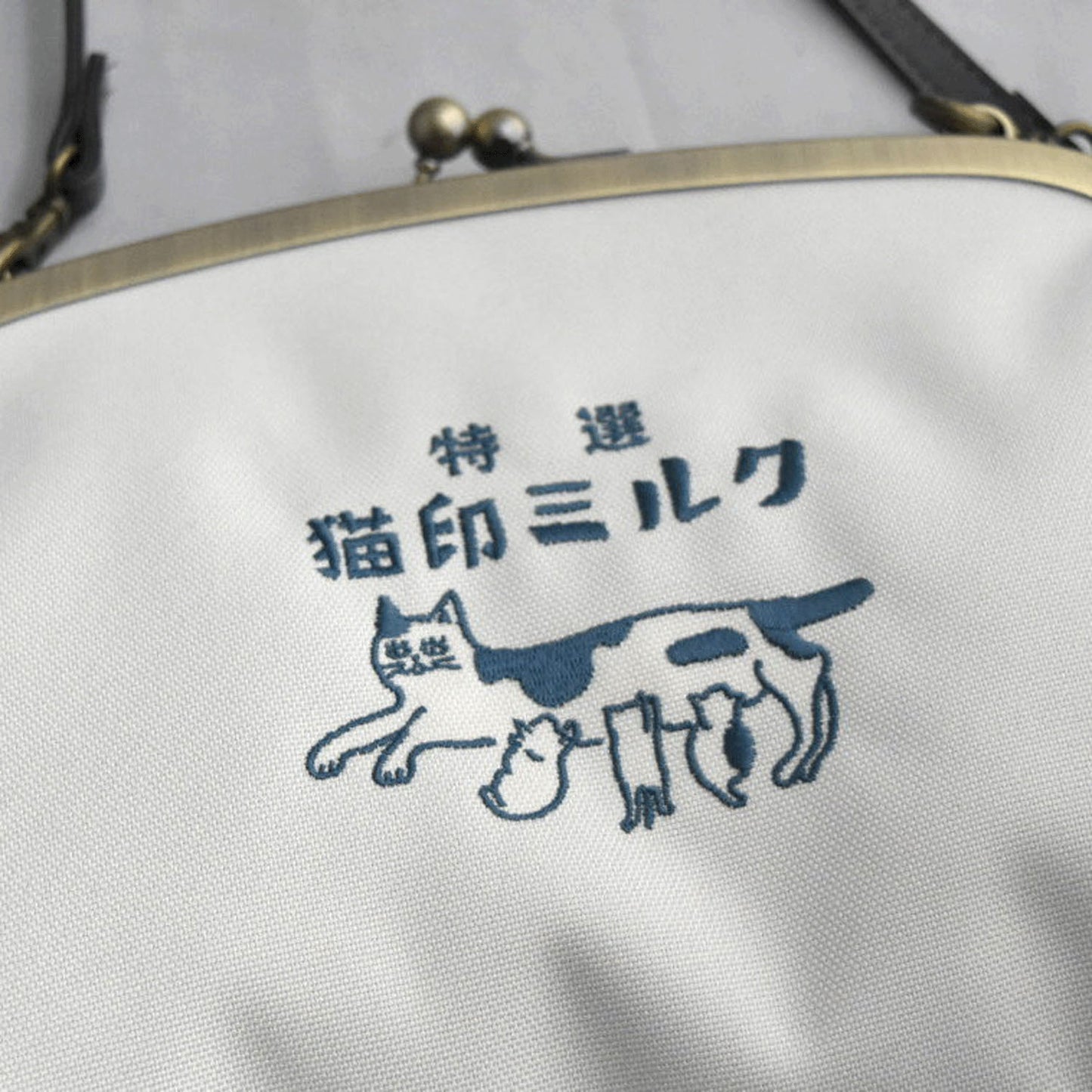 猫印ミルク がま口ショルダー
