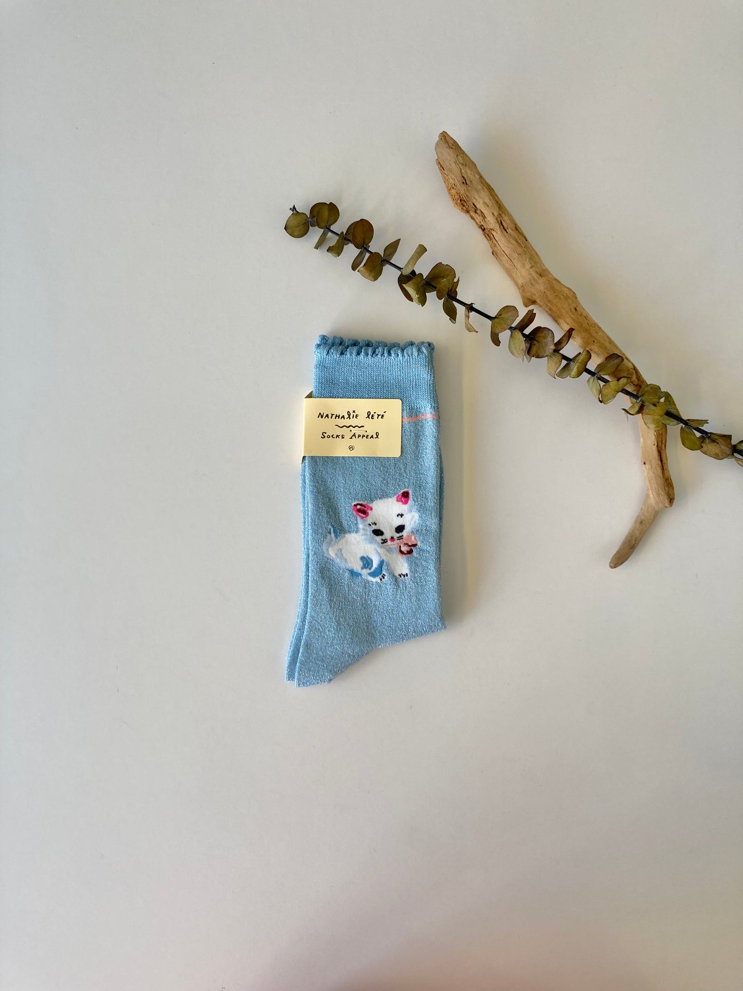 ナタリーレテ ソックス cat with ribbon