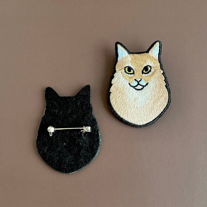 ★Kitty by maltamarie 刺繍ブローチ【全10種】