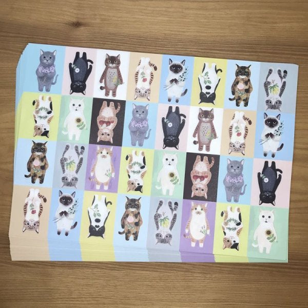 絵本の中のねこ A4デザインペーパー「ねこ」