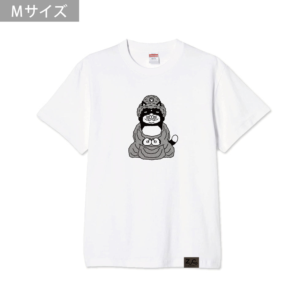 鎌倉ねこサロン×ZUCO ASOBI 大仏ネコおっさんのTシャツ(ホワイト)