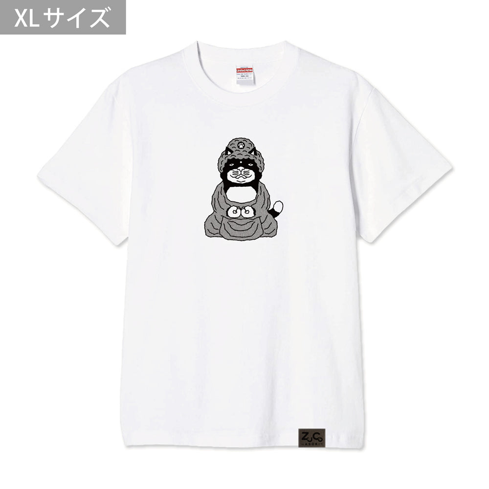 鎌倉ねこサロン×ZUCO ASOBI 大仏ネコおっさんのTシャツ(ホワイト)