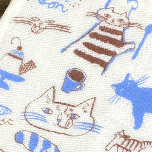 トラネコボンボン パイルガーゼ ミニ猫ハンカチ