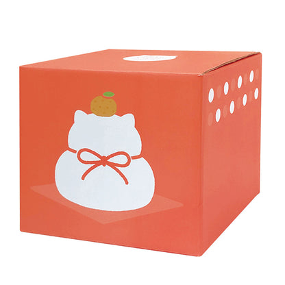 陶器の猫鏡餅 S