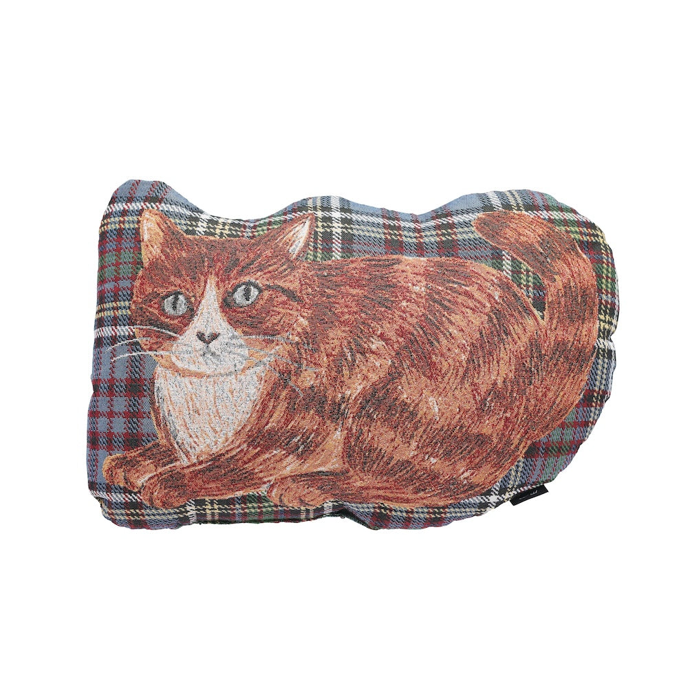 新品 松尾ミユキ クッションカバー 45cm角 maron 猫 ねこ ネコ-新作