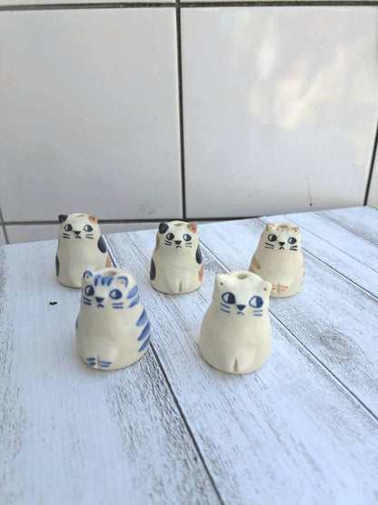 AKANE's Pottery ねこの一輪挿し(小サイズ)