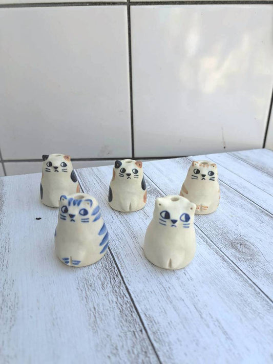 AKANE's Pottery ねこの一輪挿し(小サイズ)