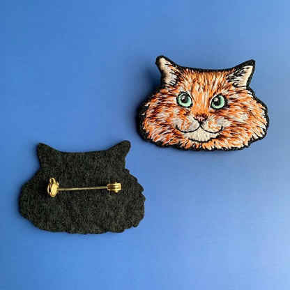 ★Kitty by maltamarie 刺繍ブローチ【全10種】