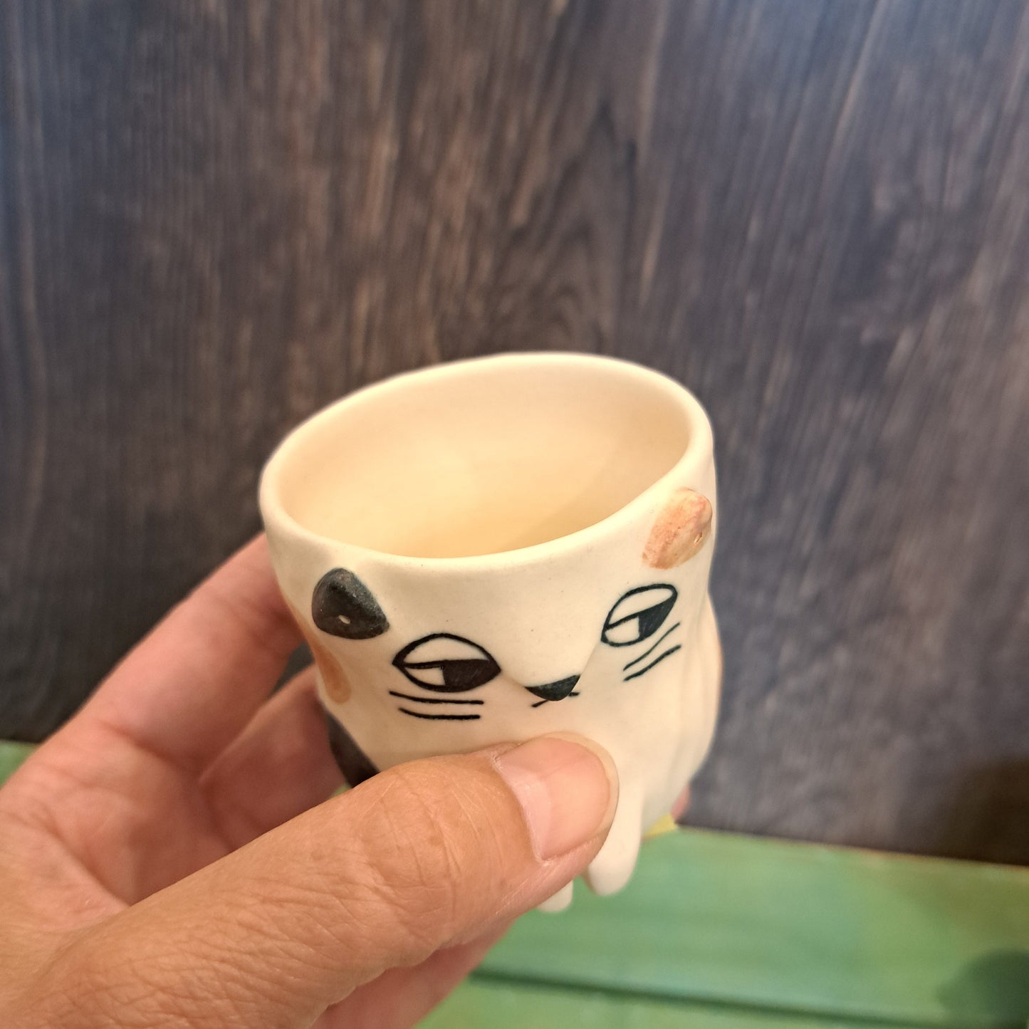 AKANE's Pottery ねこのぐい呑み