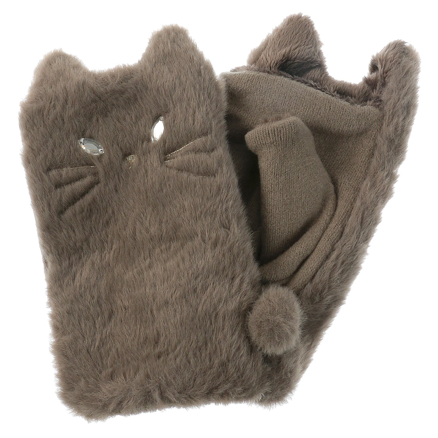 猫ファー指ぬきグローブ【全7色】