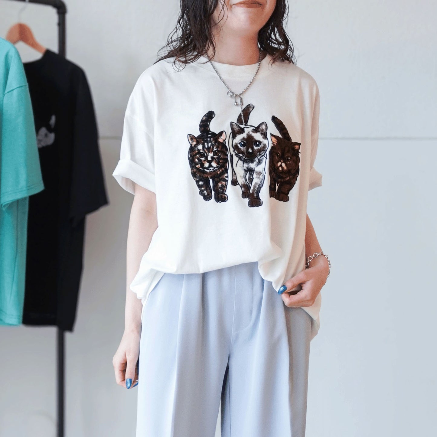 CORISCO Animal Village ネコフロッキーTシャツ