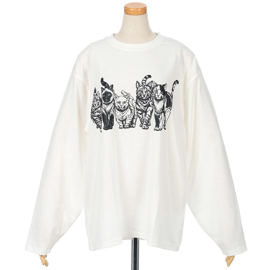 CORISCO Animal Village ネコ発泡プリントロンT