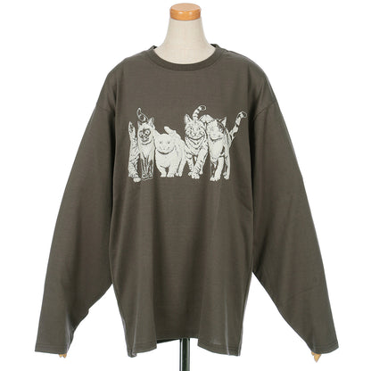 CORISCO Animal Village ネコ発泡プリントロンT