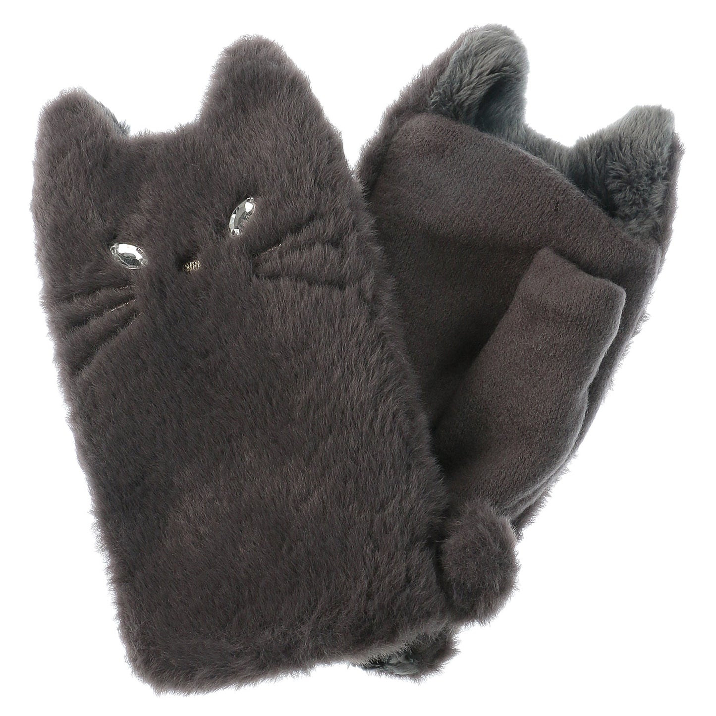 猫ファー指ぬきグローブ【全7色】