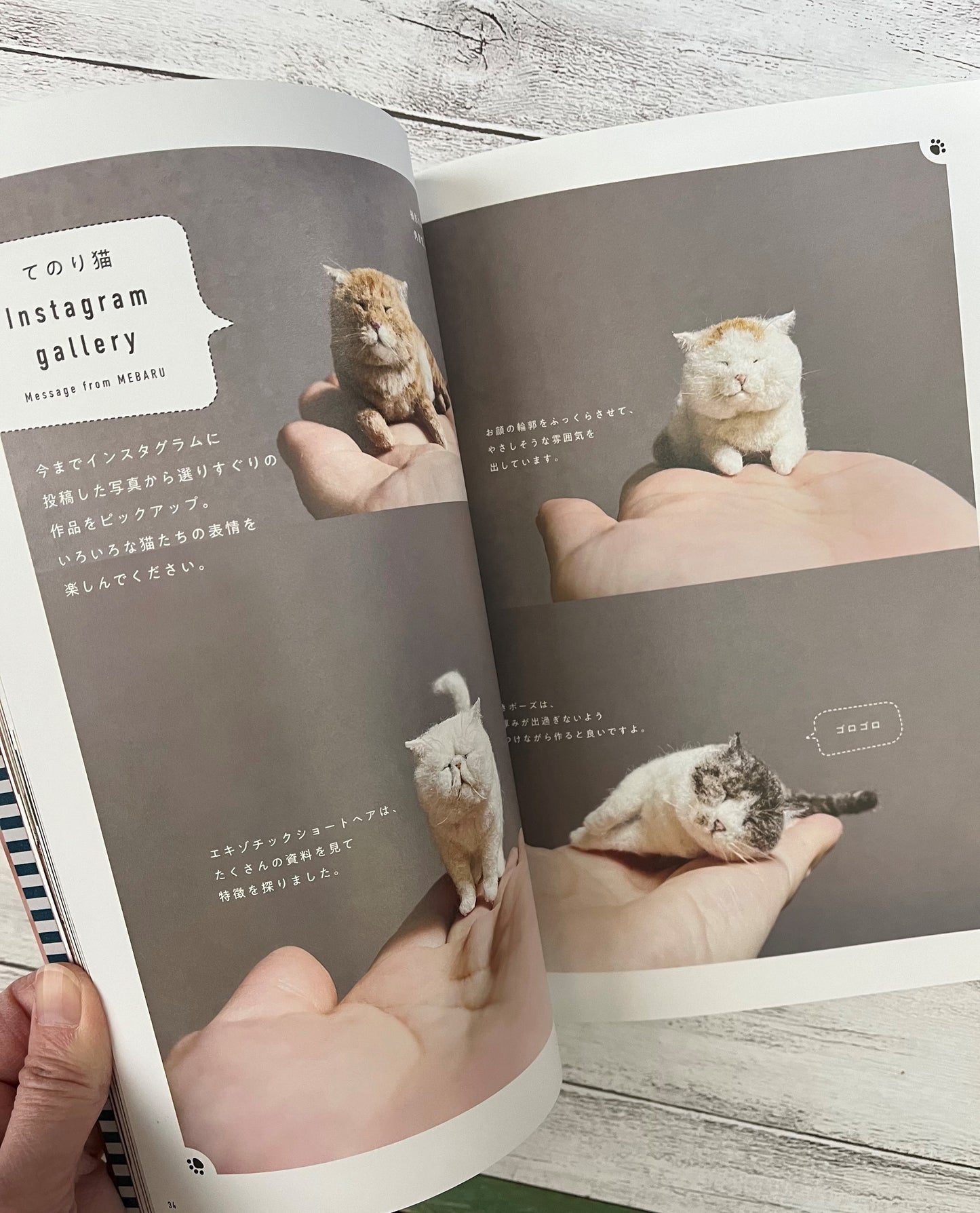 MEBARU 「羊毛フェルトで作る　てのり猫」