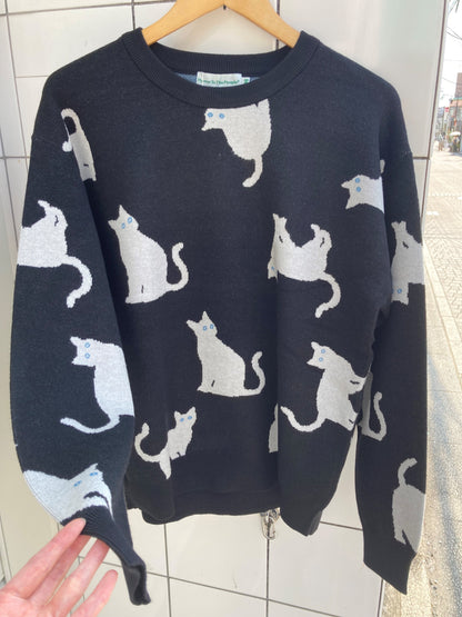 CAT総柄ニット（ユニセックス）