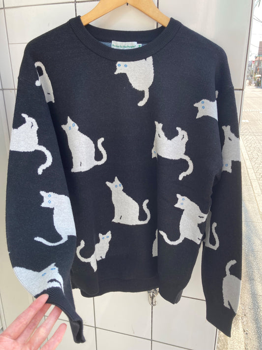 CAT総柄ニット（ユニセックス）