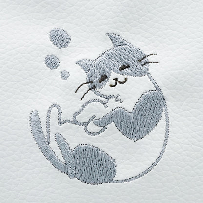 おふとんからでないねこ。 ぐっすりにゃんこの刺繍バネロポーチ【全3色】