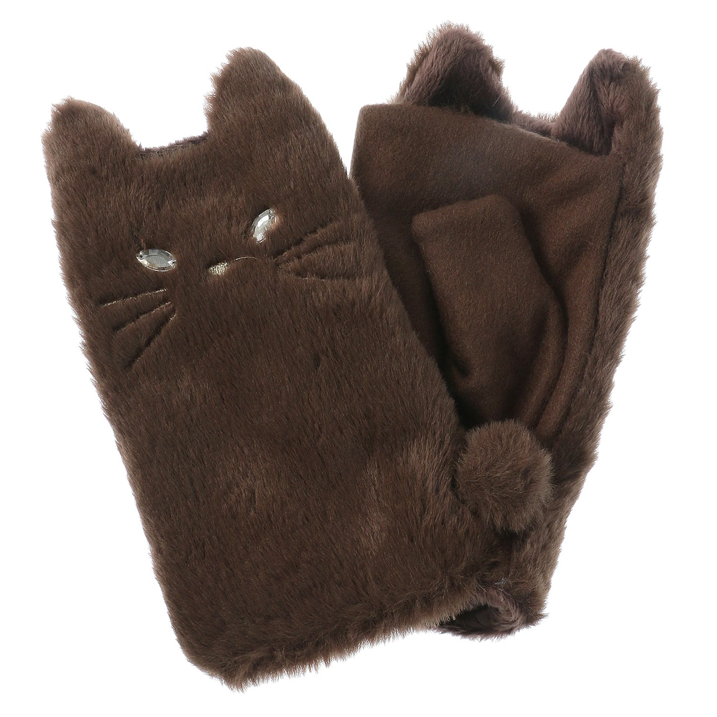 猫ファー指ぬきグローブ【全7色】