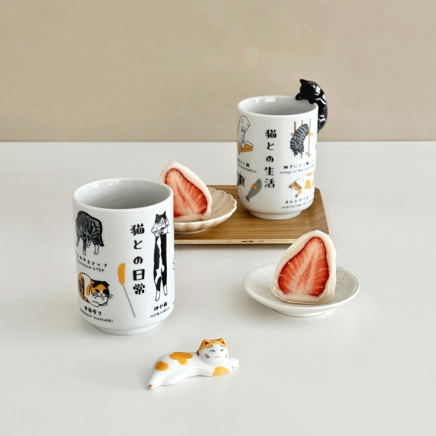寿司湯呑 猫との生活