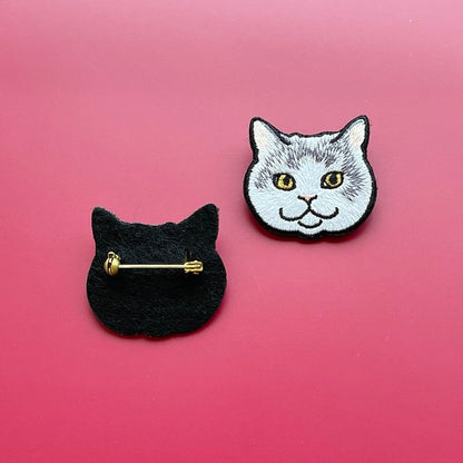 ★Kitty by maltamarie 刺繍ブローチ【全10種】