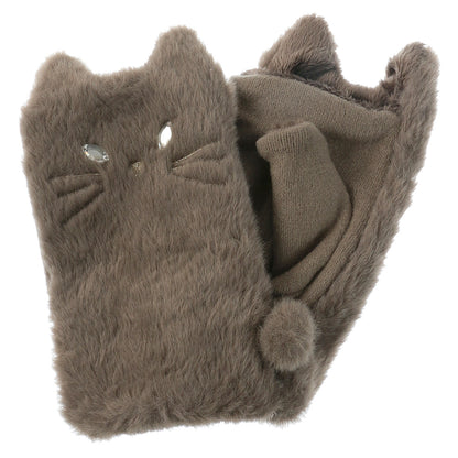 猫ファー指ぬきグローブ【全7色】