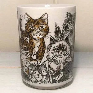 YAMATO寿司湯呑 猫顔