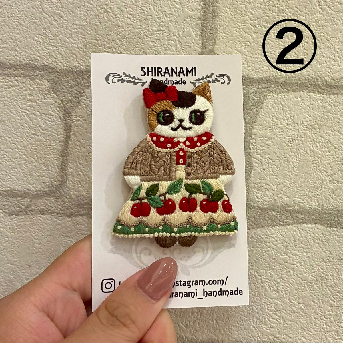 【shiranamiさん作品お一人様2作品まで! 】★shiranami_handmade秋のねこちゃんブローチ
