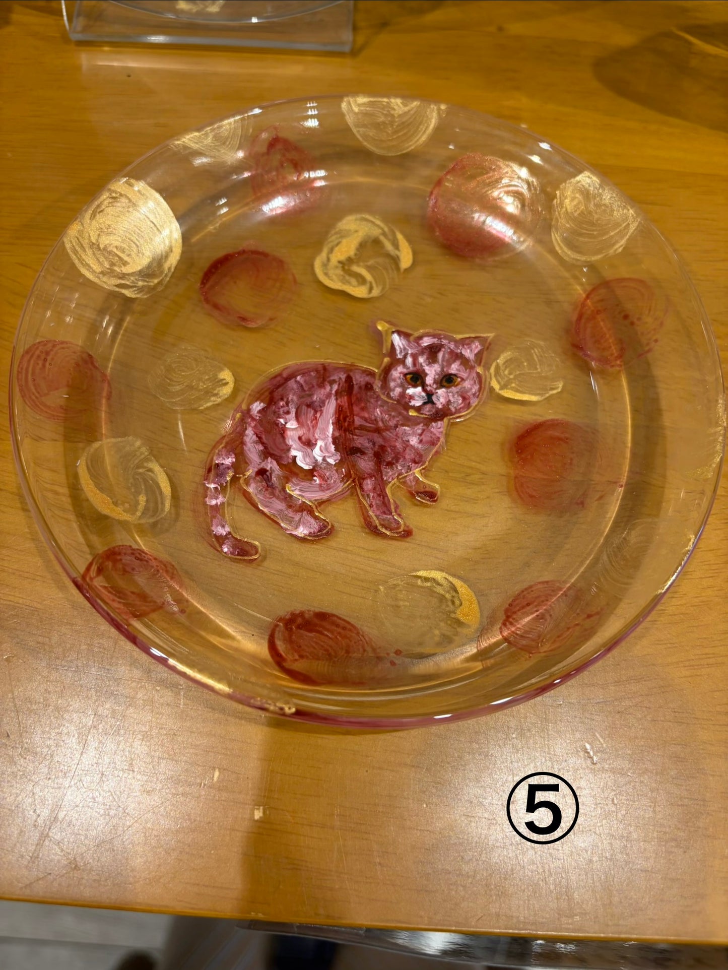 クロミヤ アイ 絵付けガラス皿（15cm）