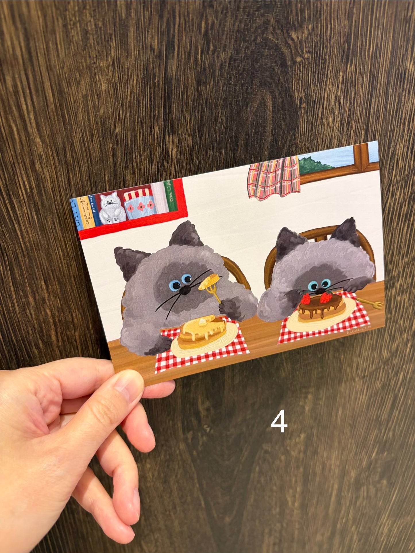 はくたちひろ もじゃ猫イラストカード