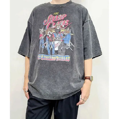 CORISCO Animal Village ネコバンドTシャツ