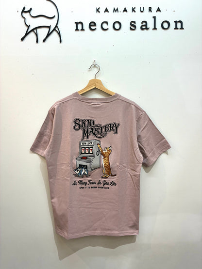 スロットネコ刺繍　Tシャツ