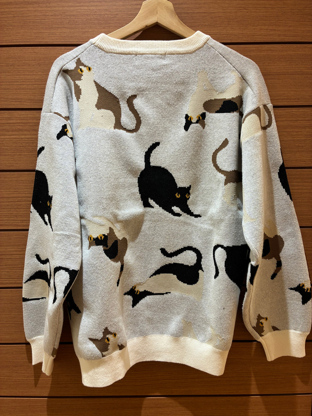 【ご予約品】猫総柄ニット（ユニセックス）