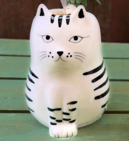 シナリー モチーフフラワーベース /シナリ―ベースネコ