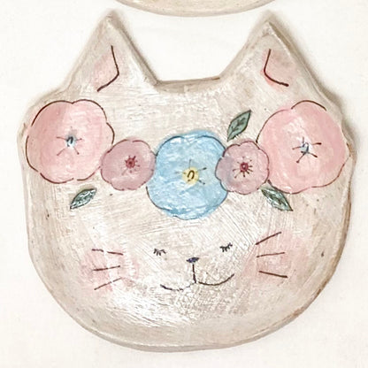 the cozy nook ねこの顔の小皿
