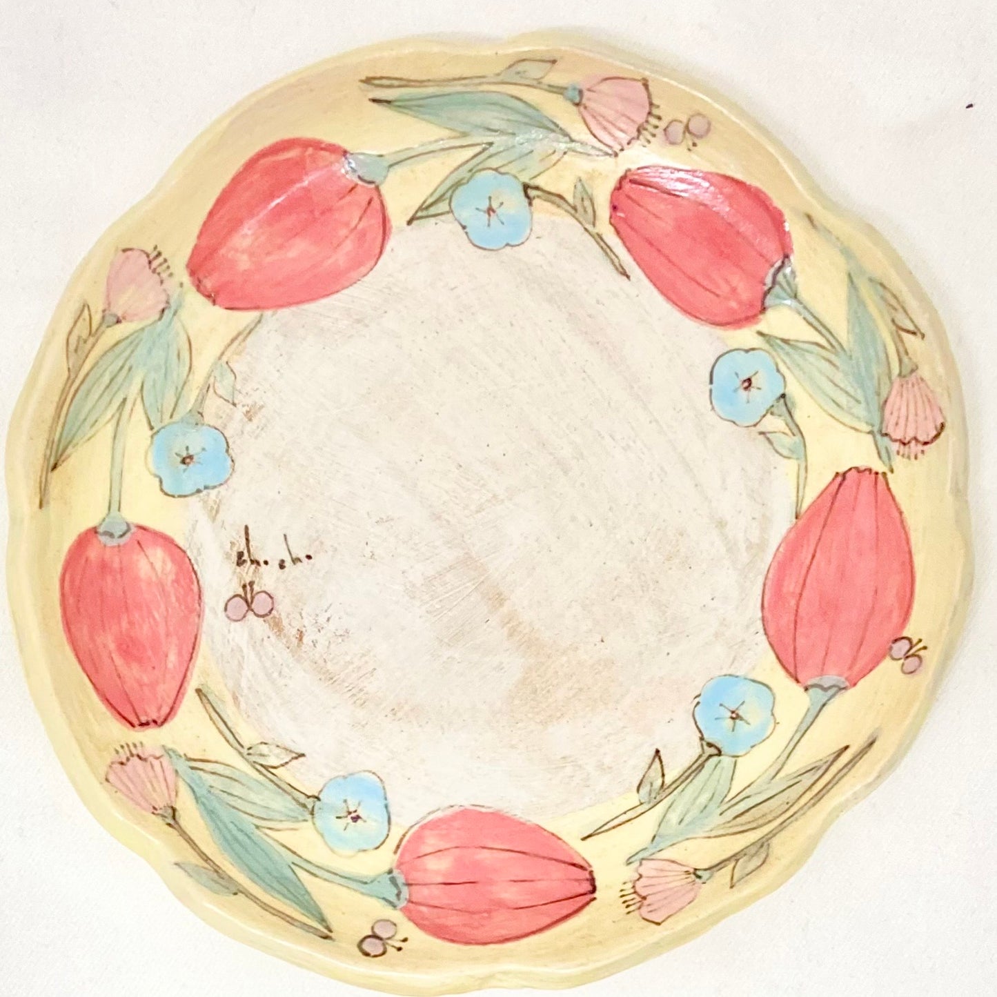 the cozy nook チューリップモチーフの皿