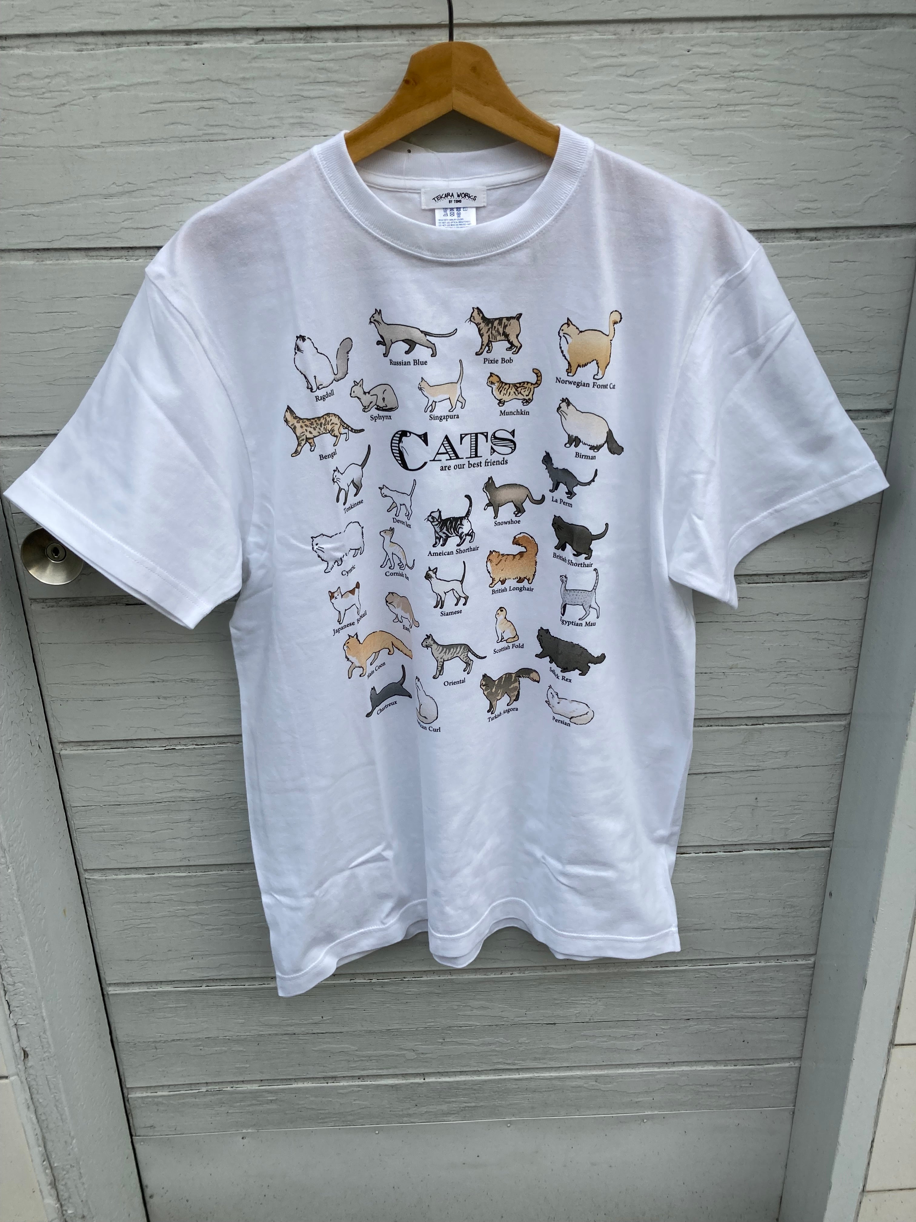 Tシャツ 猫図鑑 ホワイト – 鎌倉ねこサロン オンラインストア