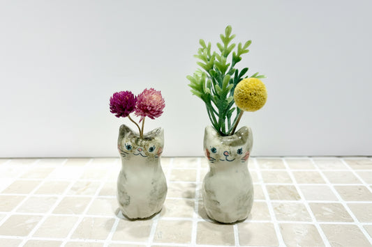 佐々木ヨーコ 猫花瓶   4,400