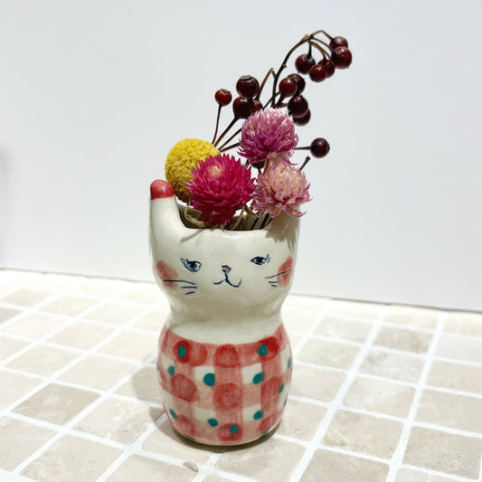 佐々木ヨーコ 猫花瓶   8,800