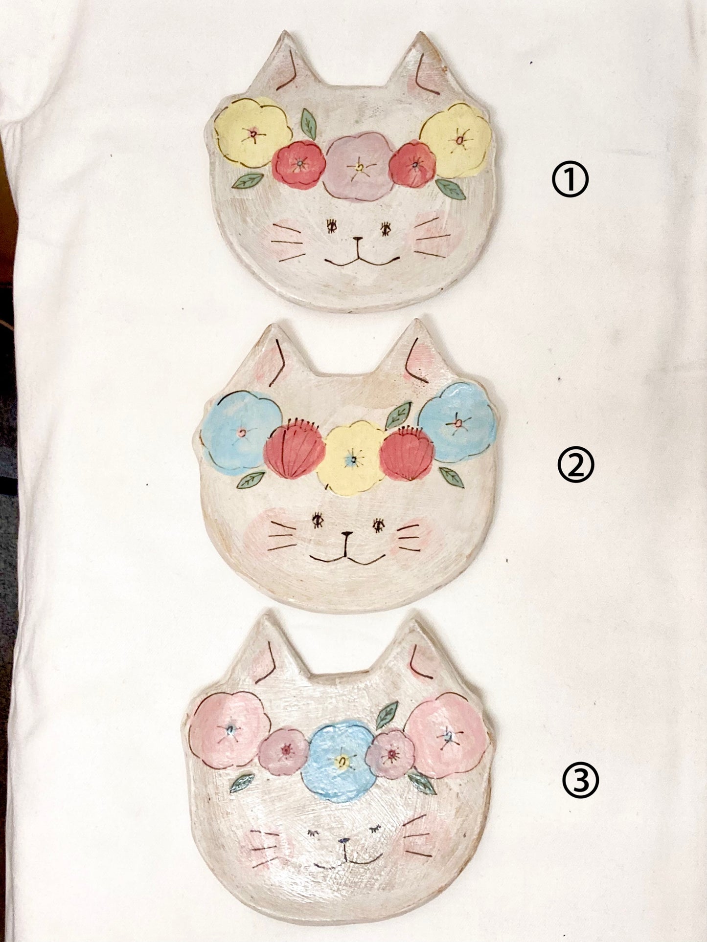 the cozy nook ねこの顔の小皿