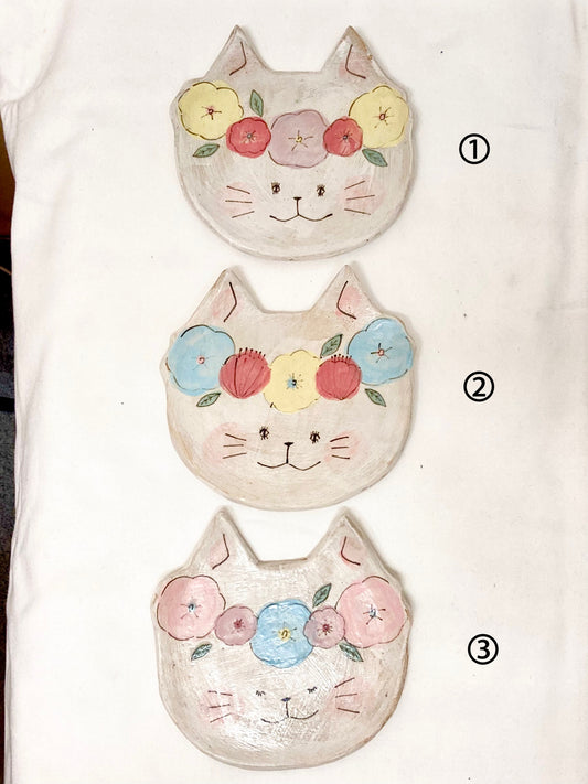 the cozy nook ねこの顔の小皿