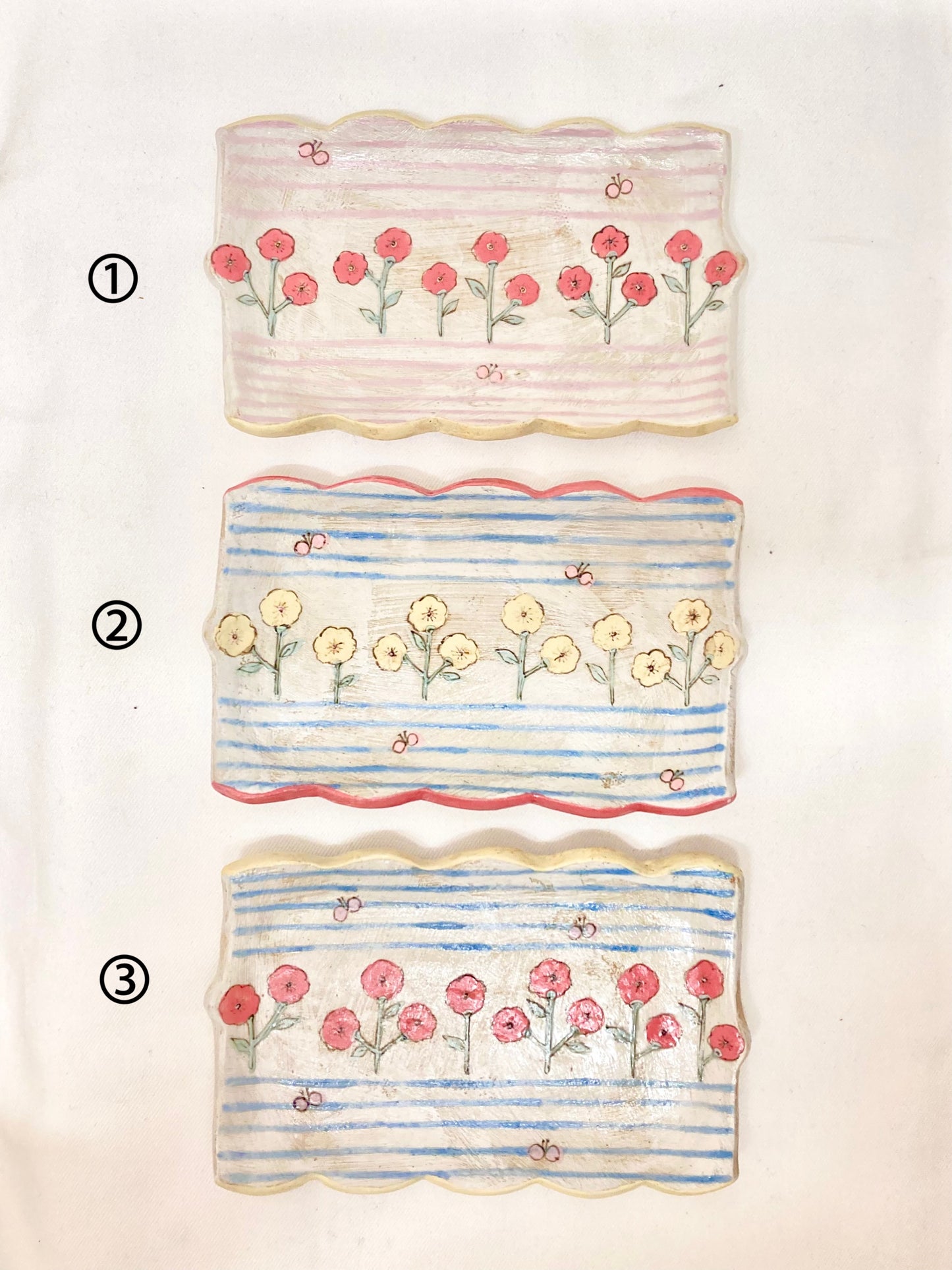 the cozy nook 小花柄長方形皿