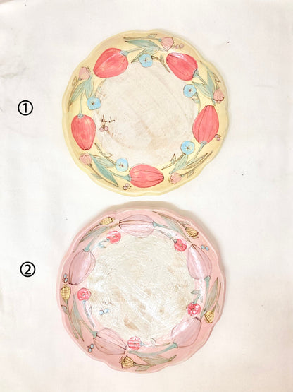 the cozy nook チューリップモチーフの皿