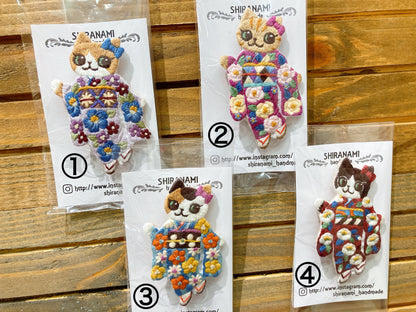 お一人様2個まで!!  ★shiranami_handmade　お着物ブローチ