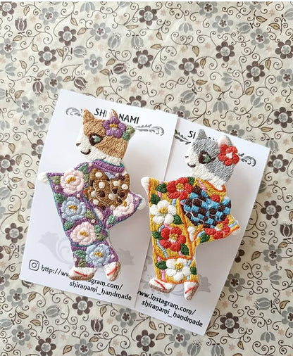 お一人様2個まで!!  ★shiranami_handmade　お着物ブローチ