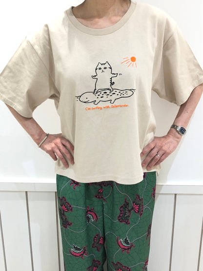 ★PUKA PUKA★ サンショウウオ サーフィンTシャツ 【フリーサイズ】